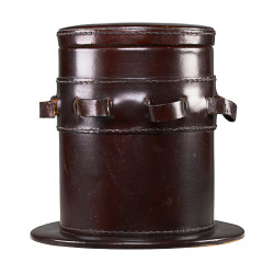 Leather Pipe Tobacco Jar &...