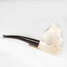 Meerschaum Block Pipe Hand Carved Maharja Face