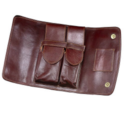 2 Pipes Pouch & Tobacco Bag leather