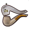 Meerschaum Pipe Lubinski Craved Bent Billiard Laticce