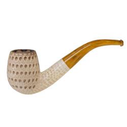 Meerschaum Pipe Lubinski Craved Bent Billiard Laticce