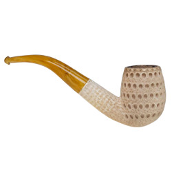 Meerschaum Pipe Lubinski Craved Bent Billiard Laticce