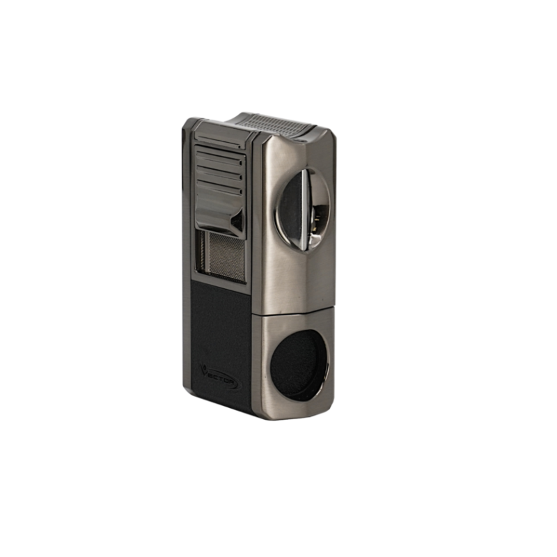 Jet Lighter + Cigar Cutter Vector Mod. Gun Metal