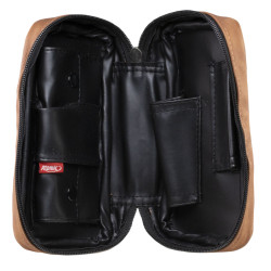 Atomic Trousse 2 pipes  Pale Brown Leather