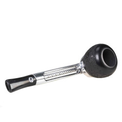 Falcon System Standard  A Straight Chrome Rustic Apple Briar Bowl