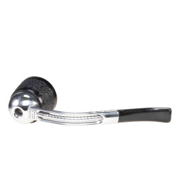 Falcon System Standard  C Bent Chrome Rustic Algiers Briar Bowl