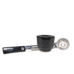 Falcon System Standard  C Bent Chrome Rustic Algiers Briar Bowl