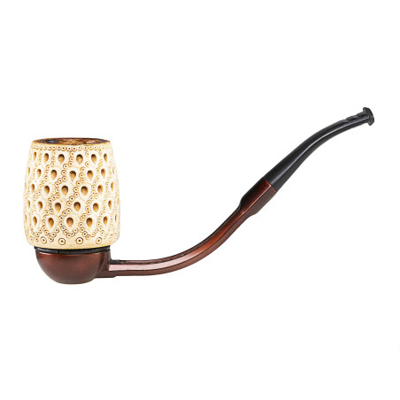 Falcon System Standard C Bent Brown Laticce Block Meerchaum Bowl