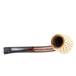 Falcon System Standard C Bent Brown Laticce Block Meerchaum Bowl