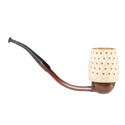 Falcon System Standard C Bent Brown Laticce Block Meerchaum Bowl