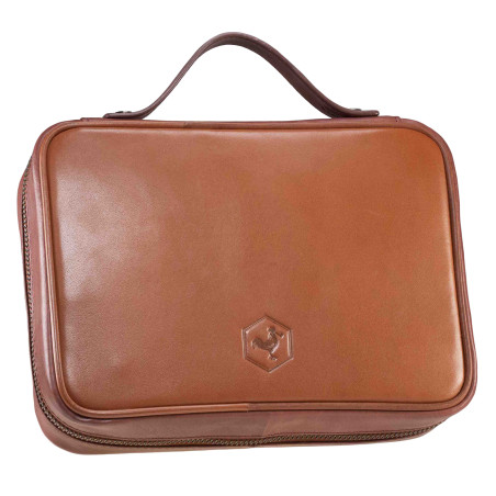 CHACOM Pipe And Tobacco Pouch Havane for 4 pipes