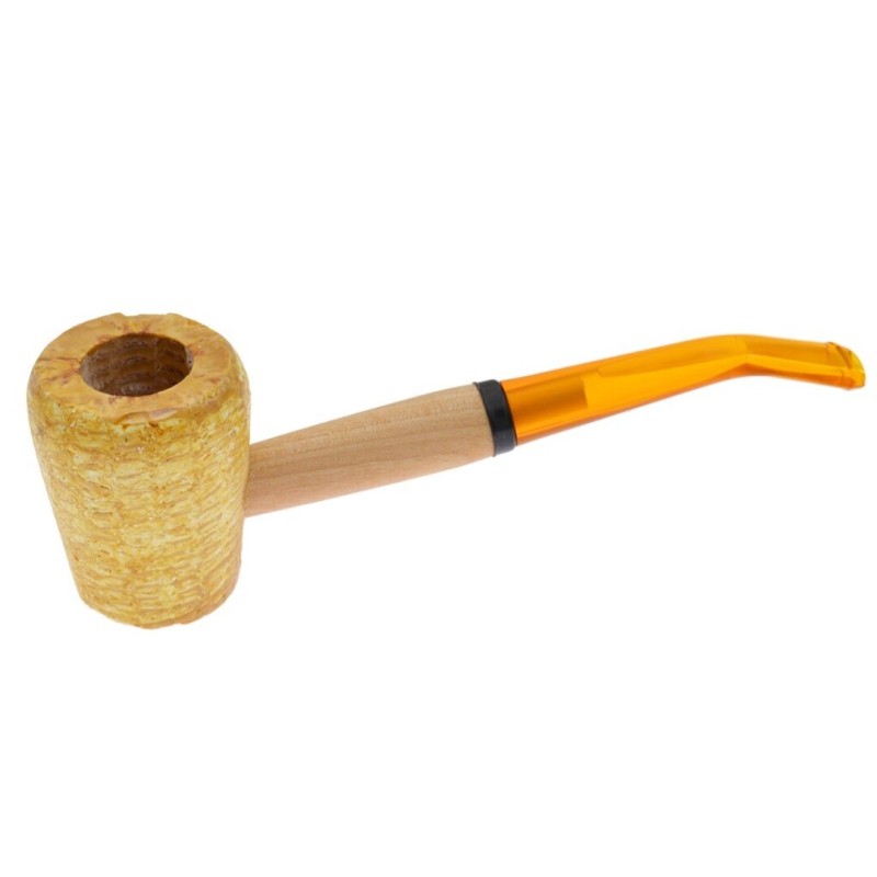 Missouri Meerschaum Corn Cop Bent Amber Legend