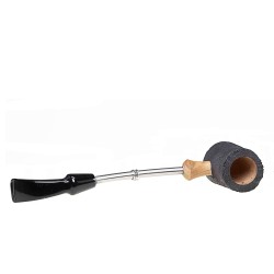 Miscia By Demua Poker Half Bent Black Sandblast