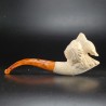 Hilmi Çay Meerschaum Pipe Hunting Dog with Bird