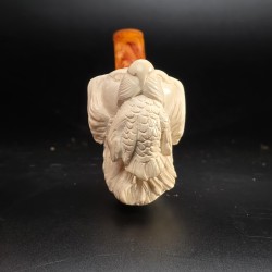 Hilmi Çay Meerschaum Pipe Hunting Dog with Bird