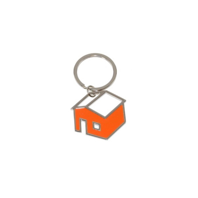 Colored House  Key Ring Orange